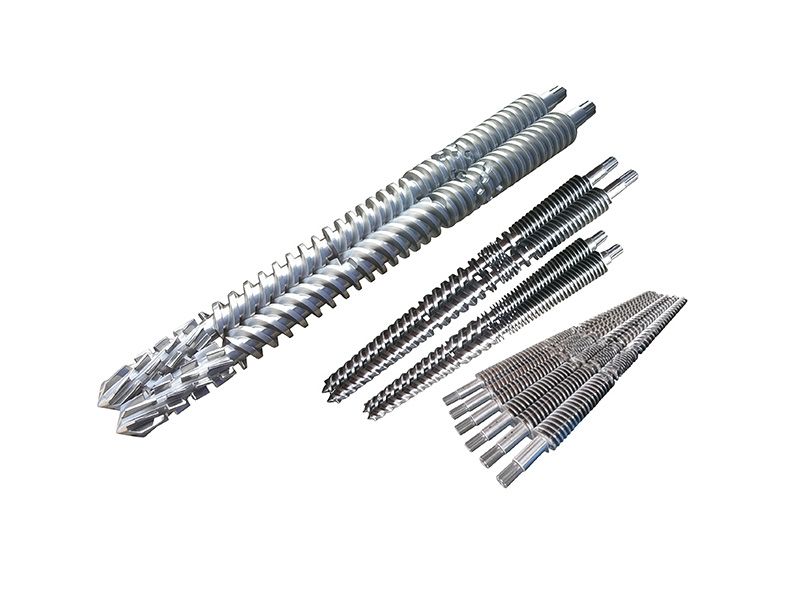 Konischer Doppelschneckenzylinder aus hochfüllendem Polymer (PVC mit hohem Kalziumgehalt, WPC, SPC)