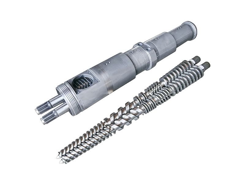 Konischer Doppelschneckenzylinder aus hochfüllendem Polymer (PVC mit hohem Kalziumgehalt, WPC, SPC)