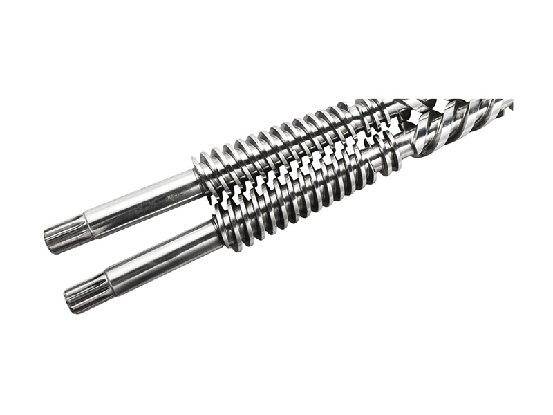 Barril cónico de doble tornillo para extrusión de espuma